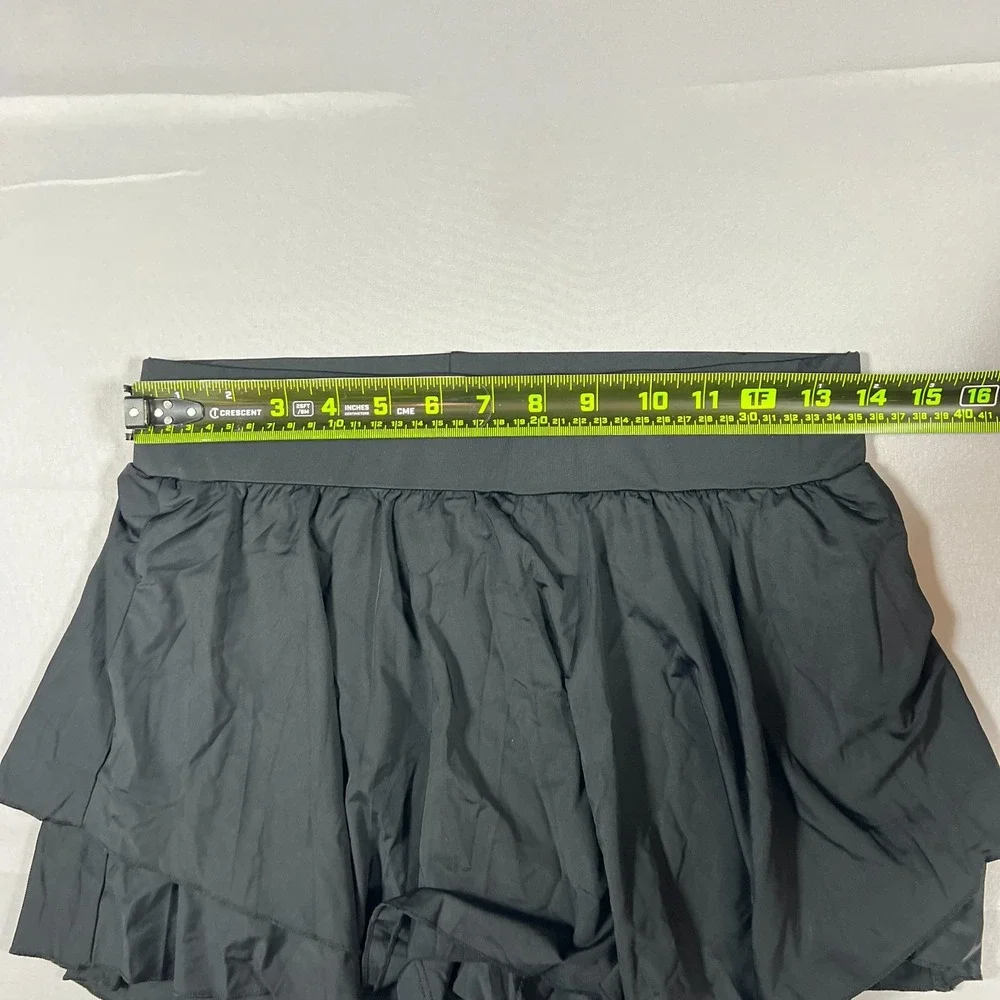 Womens Athletic Skorts Medium Black Nylon Stretch High Waisted Lightweight Golf